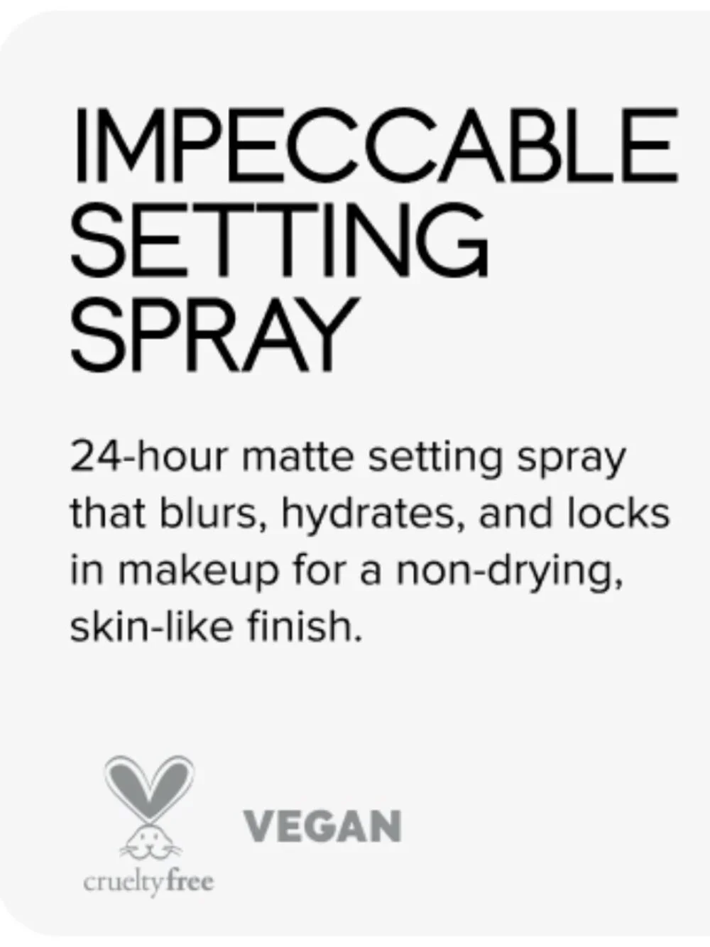 Impeccable 24HR Blurring Matte Setting Spray 100ML NEW UNUSED BOXED